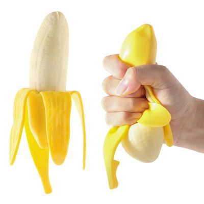 【LZ】❡♤¤  16CM Banana Squishy Toys Squeeze Novelty Toy Stress Relief  Joking Decompression Funny Toys Childrens party decoration props