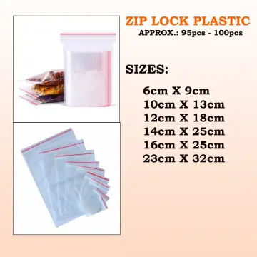 100 PCS 25 X 35 Cm Plastic Zip Lock Bags Clear Poly Ziplock Bag Reclosable  Resealable 