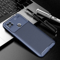 สำหรับ Xiaomi Redmi 9C / Redmi 10A เคสโทรศัพท์หรูหราโครงแข็งเนื้อคาร์บอนไฟเบอร์ป้องกันลายนิ้วมือป้องกันการซองนุ่มกันกระแทกเคสฝาหลัง