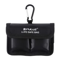 PULUZ LiPo Safe Bag ลิเธียม-แบตเตอรี่ถุงป้องกันความปลอดภัยป้องกันการระเบิดพร้อม Carabiner สำหรับกล้อง-แบตเตอรี่ Vlog Studio