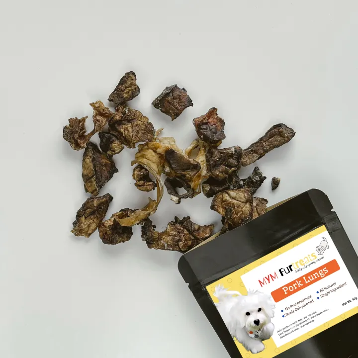 MYM Furtreats Dehydrated Pork Lungs All Natural Treats for Dogs and