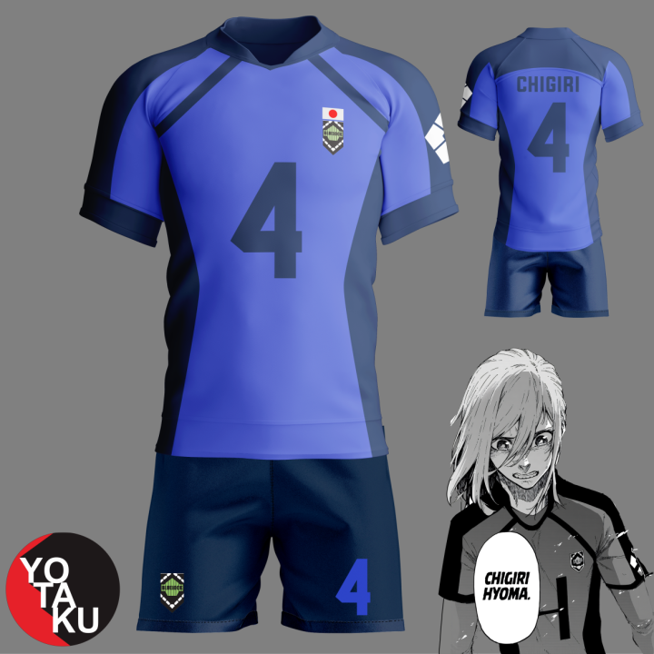 Jersey Anime Cosplay Blue Lock Hyoma Chigiri Team Eleven Full Set