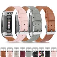 [HOT CHALIUIUILILXWE 607] สายหนังแท้สำหรับ Fitbit Charge 5 4 3 2สายรัดนาฬิกาข้อมือสำหรับ Fitbit Charge 2 /Charge 3 /Charge 4 /Charge 3 SE Strap