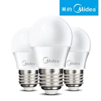 Midea 3W6W9W12w15WE27หลอดไฟ LED ปากสกรูขนาดใหญ่แสงสีขาวอบอุ่นแสงแดดสี Substituton65rthr7eherh วิศวกรรมในครัวเรือน