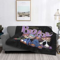 Ready Stock Bratz Original Four Group Shot Logo Blanket Bedspread Bed Plaid Bed Linen Anime Plush Hoodie Blanket Bedspread 220X240