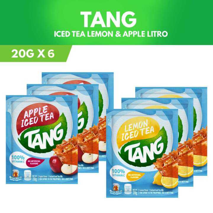 Tang Iced Tea Lemon & Apple Litro 20g (Pack of 6) | Lazada PH