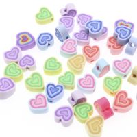 【CW】▽  30/50/100pcs 10mm Colorful Beads Polymer Clay Loose Spacer Jewelry Making Accessorie