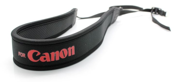 สายคล้องคอ-canon-nbsp-แบบนิ่ม-neoprene-สีดำ-แดง