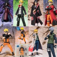 อนิเมะ SH Figuarts นารูโตะ Uzumaki Sasuke Kakashi ยูชิฮามาดารา Itachi Jiraiya Boruto Shippuden ตุ๊กตาขยับแขนขาได้ของขวัญของเล่นแบบชุดสะสม