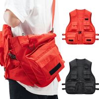 【LZ】❍▨  Bolsa de armazenamento multifuncional para camping coletes multi-bolso coletes de segurança impermeáveis caminhadas ao ar livre e pesca camping techwear modelo de casal