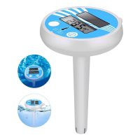 NEW Floating Digital Pool Thermometer Solar Outdoor pool thermometer Waterproof LCD Display Spa Thermometers DroppshippingMeasuring Levelling