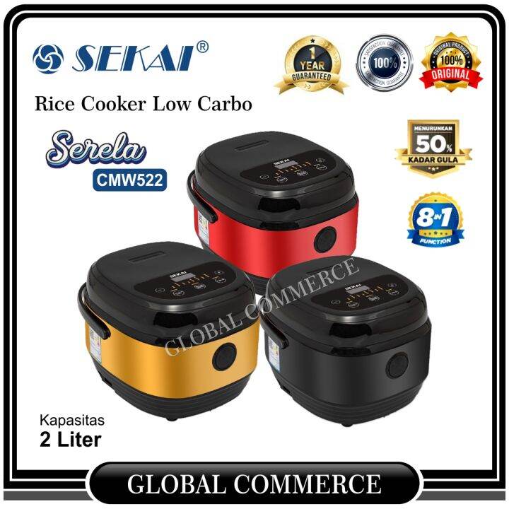 SEKAI Rice Cooker Digital Low Sugar CMW522 Low Carbo Anti Gemuk 2L