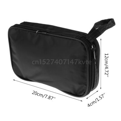 กระเป๋าใส่เครื่องมือผ้าสีดำกระเป๋าเก็บของมัลติมิเตอร์กระเป๋าเครื่องมือขนาด20*12*4ซม. เคสนิ่มกันน้ำกันกระแทกทนทาน