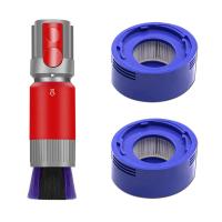 1 Set Traceless Dust Removal Soft Brush Ultra-Narrow Gap Suction Head Rear Filter Suitable for Dyson V7 V8 Vacuum Cleaner