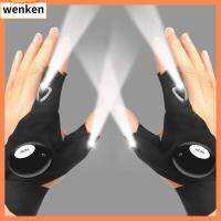 WENKEN LED Cycling ตกปลา กลางแจ้ง ไฟแฮนด์ฟรี ไฟซ่อม ถุงมือไฟฉาย เครื่องมือกลางคืน