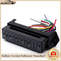 【COD/Ready】12 Way DC32V วงจรสายพ่วงฟิวส์อัตโนมัติแบบใบมีดกล่องผู้ถือบล็อก ATC ATO 2-Input 12-เอาต์พุตลวด