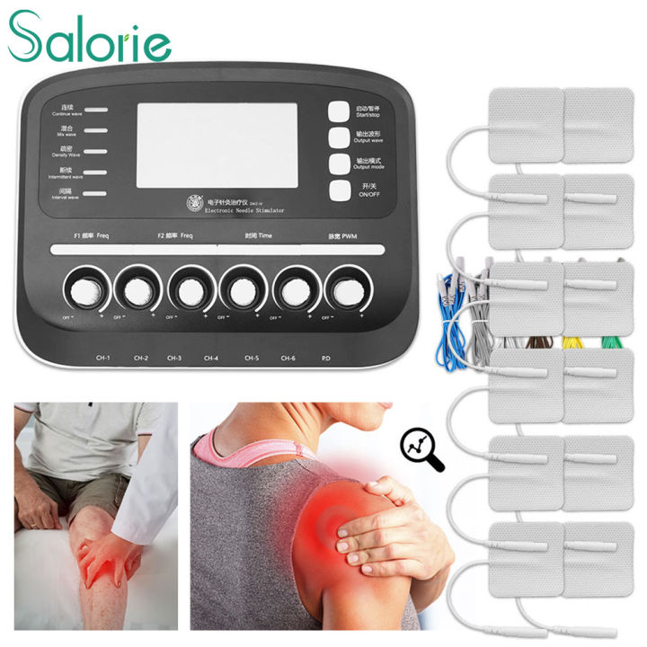 6 Output Electric Electroacupuncture Acupuncture Needle Body Muscle  Stimulator