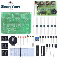 ชุดอุปกรณ์ AT89C2051นาฬิกาอิเล็กทรอนิกส์ชุดจอแสดงหลอดดิจิตอล LED ชิ้นส่วนโมดูลอิเล็กทรอนิกส์ DC 9V - 12V ชิ้นส่วนวงจรไฟฟ้าแบบทำมือ