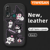 YIWESAN เคสสำหรับ Huawei Y9นายก2019 P Smart Z Honor 9X ลายการ์ตูนน่ารัก Kuromi ฝาหลังเคสใส่โทรศัพท์หนังเคสซิลิโคนนิ่มกันกระแทกฝาปิดเลนส์เต็มเคสป้องกันกล้อง