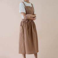 Japanese Style Apron Long Fashion 1PC  Waterproof Cotton Coffee Shop Women Men for Cooking Baking Gardening Aprons