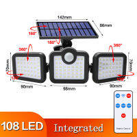 solar led light outdoor solar lamp 108 122 138 171 Sunlight 3 Head motion sensor light Garden lights Wall lamp lights garland