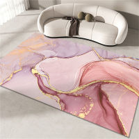 Car for Living Room Pink Gold Oil Painting Washable Decoration Floor Lounge Rug Large Area Rugs Bedroom Car Home Decor mat