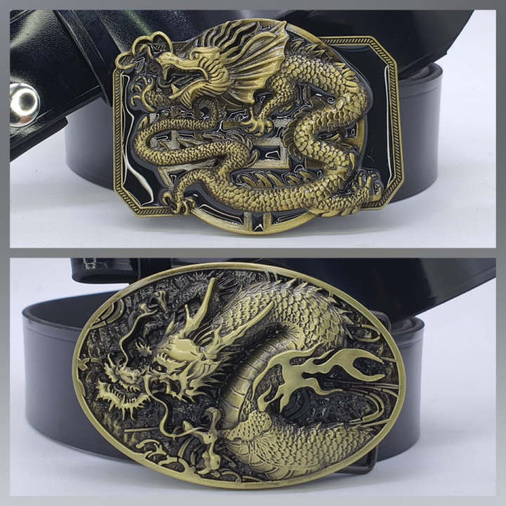 เข็มขัด-เข็มขัดคาวบอย-หัวเข็มขัด-dragon-belt-หัวพร้อมสาย-46-นิ้ว-ของพร้อมส่ง