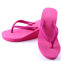 Summer Casual EVA Platform Woman Bath Slippers Wedge Beach Flip Flops High Heel Soft Slippers For Women Black Ladies Shoes