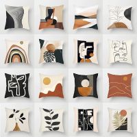 hot！【DT】┇◎✧  Abstract Pattern Short Cushion Cover for Sofa Throw Pillowcases