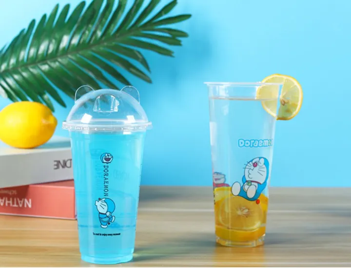 90caliber light colored cups 500ml/700ml thickened disposable plastic