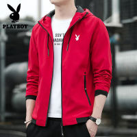 [ส่งของ]M-5XL ไซส์ใหญ่ playboy แจ็คเก็ตของผู้ชาย เสื้อแฟชั่นผู้ชายป้องกันแสงแดดของเกาหลี เสื้อแจ๊คเก็ตทรงหลวมขนาดใหญ่ เสื้อคลุมคาดิแกน เสื้อแจ็คเก็ตเท่ๆ