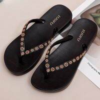 Hot sell 2023 New Fashion Womens Slippers Summer Casual Low Heel Comfort Solid Flat Shoes Free Shipping Flats Chain Buckle Flip Flops