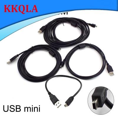 QKKQLA USB Mini Charging Data Cable 0.3/0.5/3M/5M  T Port Connectors To Extend Car DVR Digital Camera Wire