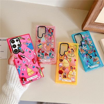 CASETIFY เคสโทรศัพท์มือถือแบบนิ่ม TPU ใส กันกระแทก ลายเจ้าหญิงดิสนีย์ แฟชั่น สําหรับ Samsung Galaxy S23 Ultra Plus S22 Ultra S20 S21 Ultra Plus S20+