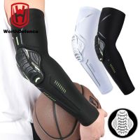 [Rear Waves] Worthdefence 1ชิ้นบาสเกตบอลข้อศอก Pads การบีบอัดวอลเลย์บอลแขน Protector FitnessSports Training Support Bracers