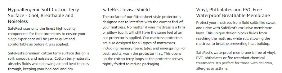 SafeRest Twin Extra Long (XL) Premium Hypoallergenic Waterproof Mattress  Protector - Vinyl Free | Lazada PH
