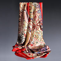 100 Hangzhou Silk Square Scarf Women 110*110cm 2021 nd Big Bandana Wraps for Mama Printed Kerchief Real Silk Scarves Square