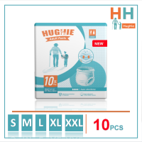 [สินค้าใหม่] HugHIe ผ้าอ้อมผู้ใหญ่ สูตรบางเบา มีอัตราการดูดซึมสูง 2000CC S/M/L/XL/XXL（10pcs）กางเกง กางเกงดูดซับน้ำ Adult Pants