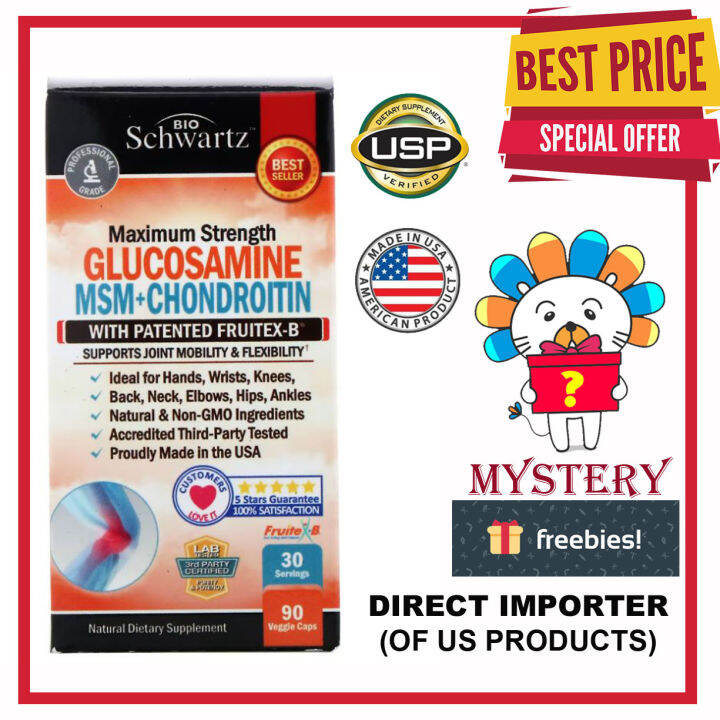 BioSchwartz, Maximum Strength, Glucosamine MSM + Chondroitin With ...