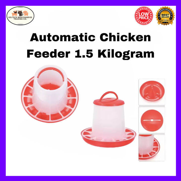Automatic Chicken Feeder 1.5 Kilograms/Chicken Waterer 1L&1.5L Feeds