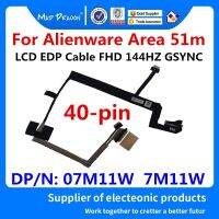 【Best value for money】 Original LCD LED LVDS สาย LCD EDP สาย FHD 144HZ Band GSYNC สำหรับ Dell Alienware พื้นที่51M ALWA51M 7M11W 07M11W DC02C00JA00