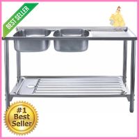 ซิงค์ขาตั้ง 2หลุม 1ที่พัก LINEA AL สเตนเลสSINK STAND 2B1D LINEA AL STAINLESS STEEL **สอบถามเพิ่มเติมได้จ้า**