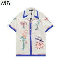 wuhau No.1zara บุรุษเสื้อแขนสั้นลำลองยืนปกหลวมฤดูร้อนเย็นเสื้อ Tops Tee แฟชั่นผู้หญิงชายหาดวันหยุดเสื้อ