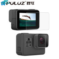 RCTOWN 100% เป็นของแท้!!PULUZ กระจกเทมเปอร์ตัวป้องกันกรอบเคสสำหรับ Gopro Hero 5 6 7เลนส์กล้องถ่ายรูปหมวกฟิล์มป้องกันหน้าจอ LCD