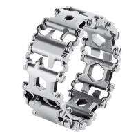 Multi Tool Bracelet Tread Bracelet Stainless Steel Outdoor Bolt Driver Tools Kit Travel Wearable Camping Emergency Kit