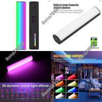 LED Video Light RGB เติมแสง2500-9000K CRI95 + หน้าจอ LCD แม่เหล็กด้านหลังขาตั้งกล้องสายรัดข้อมือสำหรับ Vlog ที่ถ่ายทอดสด