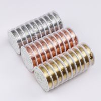 【YF】♞✳  0.3/0.4/0.5/0.6/0.8/1mm Gold/Silver/Copper Wires Beading Wire Making Jewelry Cord String Accessories