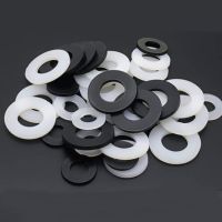 ✤ M2 M2.5 M3 M4 M5 M6 M8 M10 M12 Black white Nylon Plastic Flat Washer Plane Spacer Insulation Seals Plane Nylon gasket Ring kits