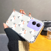 เคสใสสุดหรูสำหรับ Vivo Y17s น่ารัก KT เคสโทรศัพท์มีลาย VIVO Y17S Y27 Y36 Y78 Y02 Y02S Y02A Y02T Y16กันกระแทก Y35เคสถุงคลุมกระเป๋า Y27 4G 5G