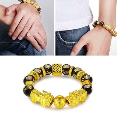 Pixiu Guardian celet Bring Luck Wealth Beads Strand celets Chinese Fengshui Wristband Uni Wealthy Men Women
